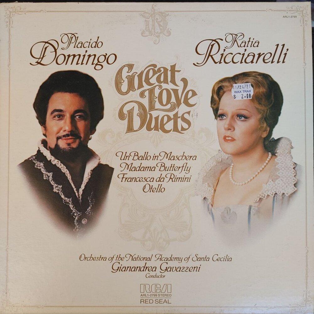 Vintage Vinyl Record "Great Love Duets - Placido Domingo/Katia Ricciarelli" 2799